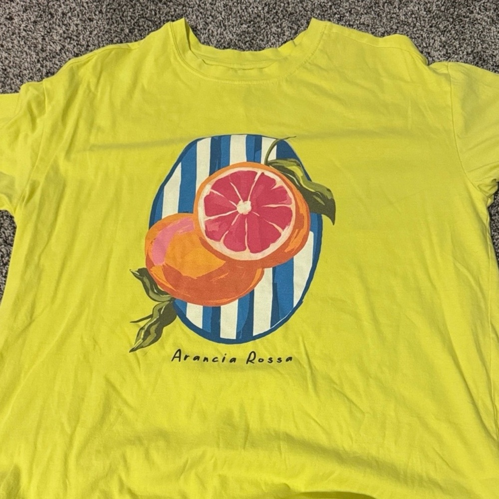 Maeve Lemon Tee with Signature Detail